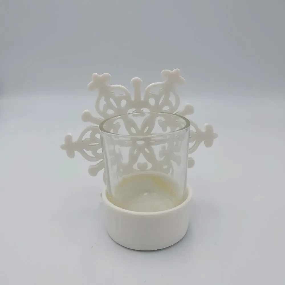 Yankee Candle Sparkle Snowflake Votive Candle Holder‎ 1157428 Vtg